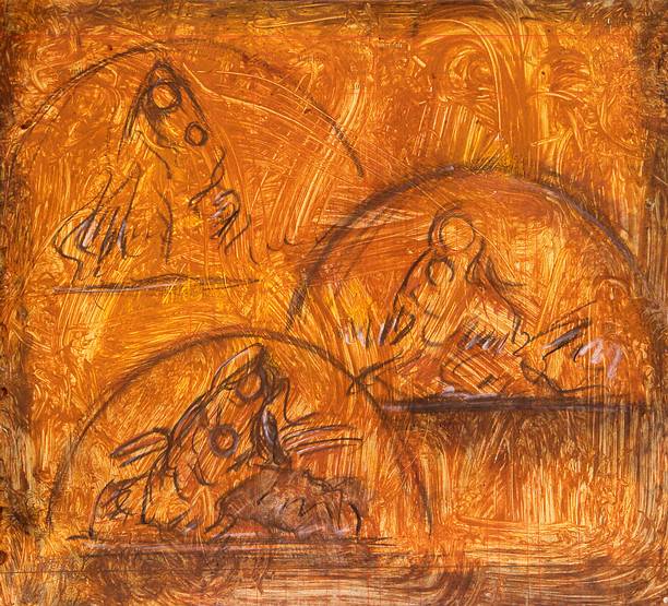 thomas werk study for a lunette with virgin and child